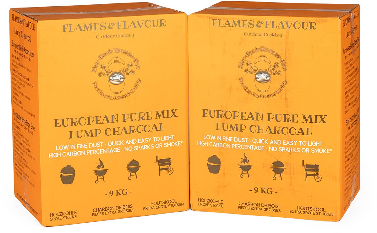 Flames & Flavour Europese Pure Mix Houtskool (18KG)