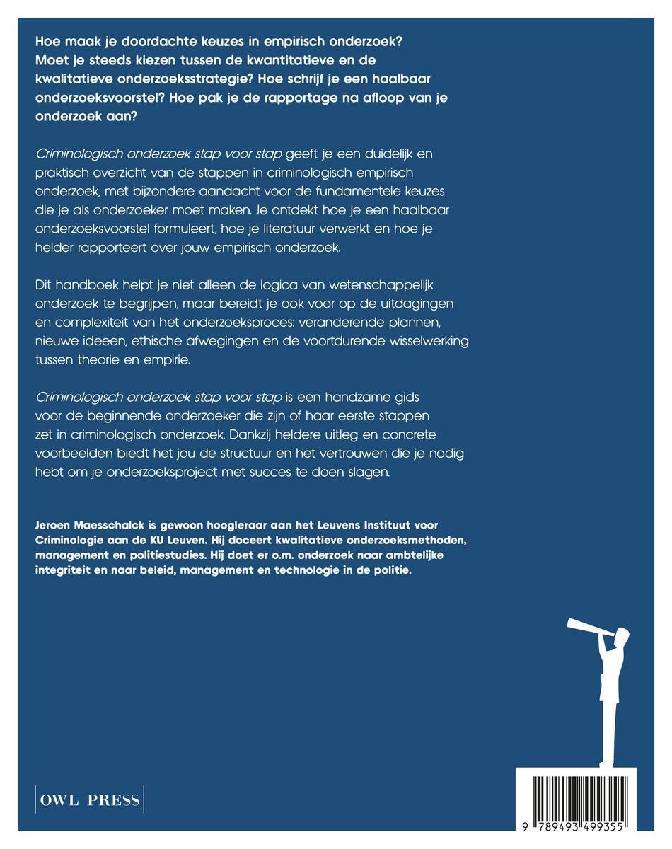 Criminologisch onderzoek stap voor stap - back cover