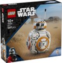 Boîte LEGO Star Wars BB-8 avec sur le devant le BB-8 à construire dans un paysage désertique.