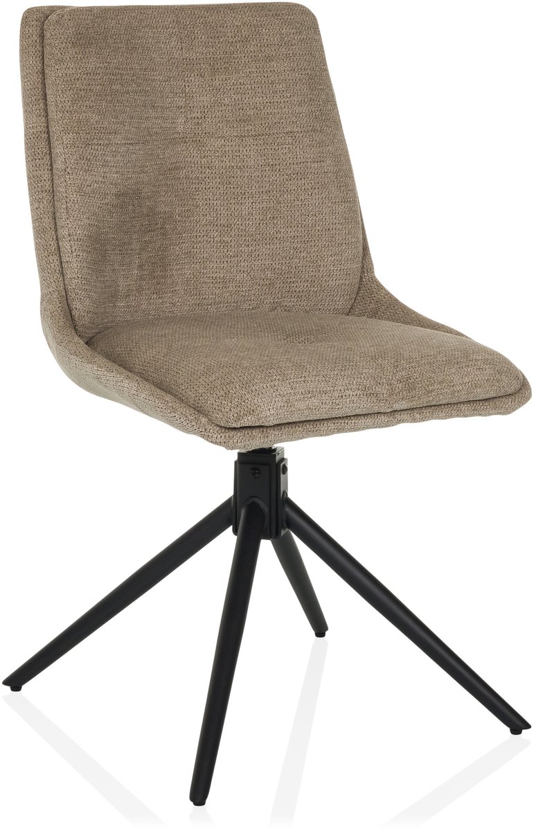 hjh LIVING Bezoekersstoel / Eetkamerstoel TARVISO I stof beige hjh LIVING