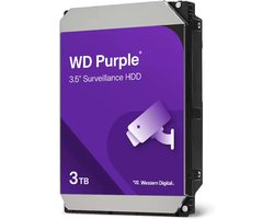 Western Digital Purple interne harde schijf 3 TB 5400 RPM 128 MB 3.5" SATA III