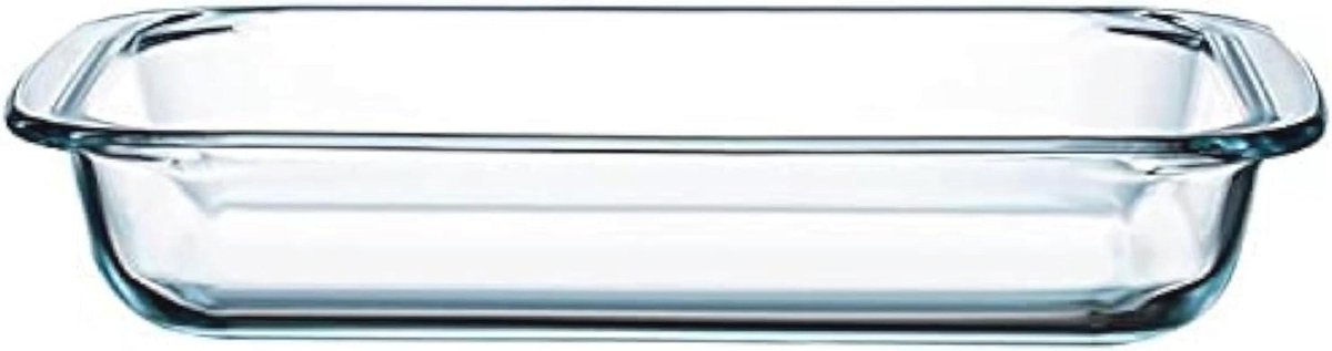 Grote Ovenschotel van Glas - 3.5 L - Rectangular Bakvorm voor Lasagne, Roestpan