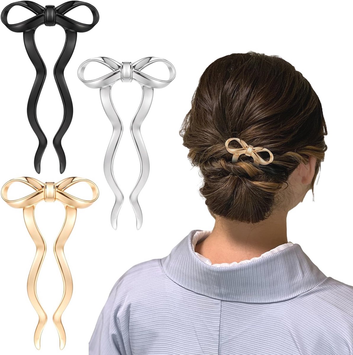 3 stuks Franse haarspeld voor dames - Elegant en duurzaam