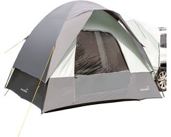 Skandika Hecktent Pitea SUV Protect - 4 personen, gerecycled tentmateriaal, vrijstaand, vast ingenaaide tentvloer, 2,2 m stahoogte, ramen, 3000 mm waterkolom, muggengaas, 3 x 3 m | voor auto, SUV, bus