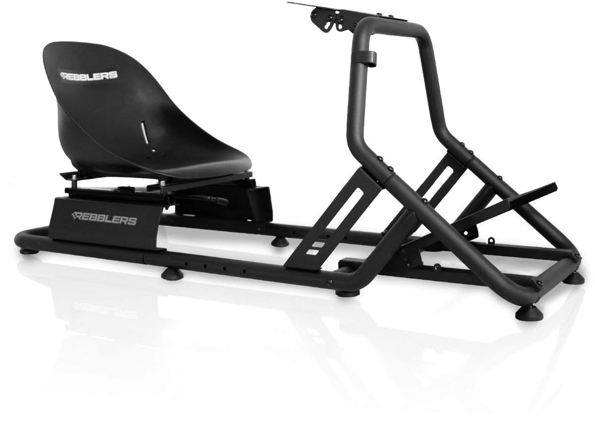 REBBLERS® SIMR 300 Kart Racing Cockpit - Kart Racestoel - Volledig Verstelbaar - Zwart
