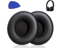 Vervangende oorkussens Geschikt voor de draadloze Beats Solo 2 & Solo 3 on-ear hoofdtelefoon, gemaakt van zacht proteïneleer (zwart).