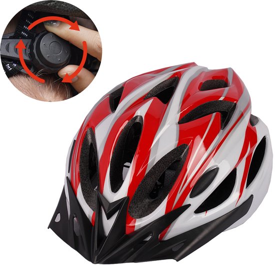 OKWISH Casque de Vélo Réglable - Casque de Vélo Avec Ventilation - Casque de Vélo Pour E-bike - 55-58 cm - Casque Léger - Rouge