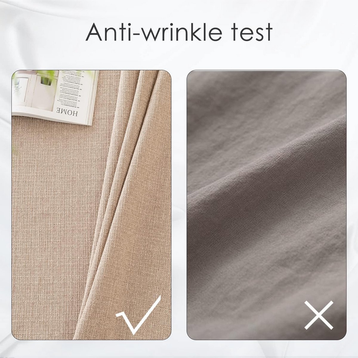 Waterdierkras Tafelkleed Rechthoekig Beige Linnenlook Wasbaar 60x60 cm