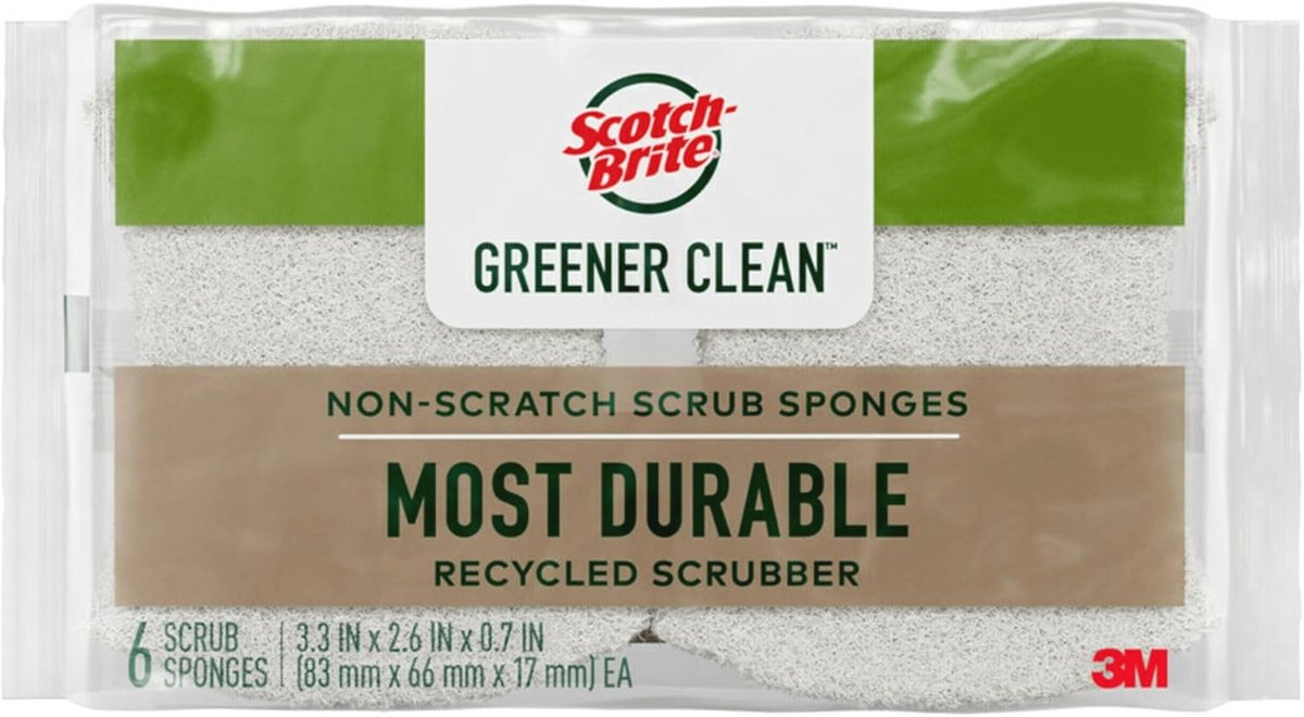 Niet-kras Schoonmaakspons - 100% Gerecycled Schrobmateriaal