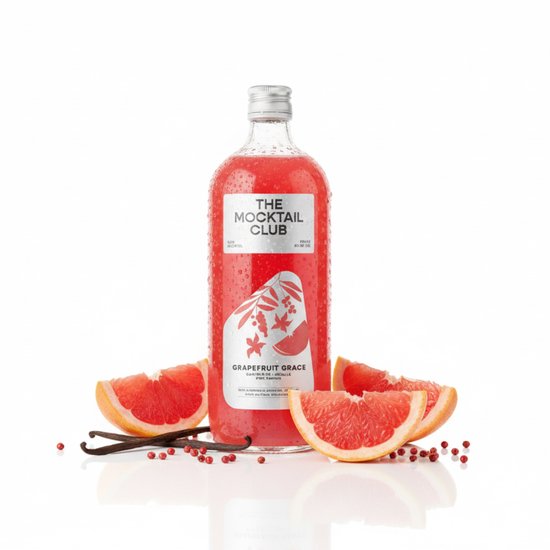 The Mocktail Club - Grapefruit Grace 99 cl - Mocktail - Sans alcool - Prêt à boire - Ingrédients 100% naturels - Faible teneur en sucre