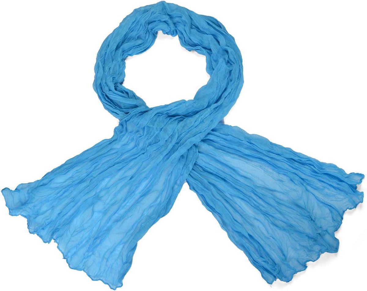 Lange Crinkle Sjaal Effen Kleur - Zacht & Comfortabel - 70x180 cm