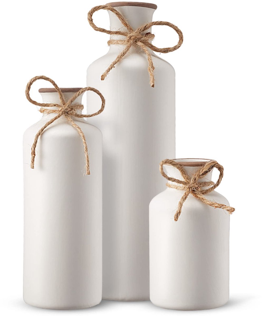IMPERATORIS® Keramische Vaas Set – Decoratieve Vazen voor Interieur en Woondecoratie – 3 stuks