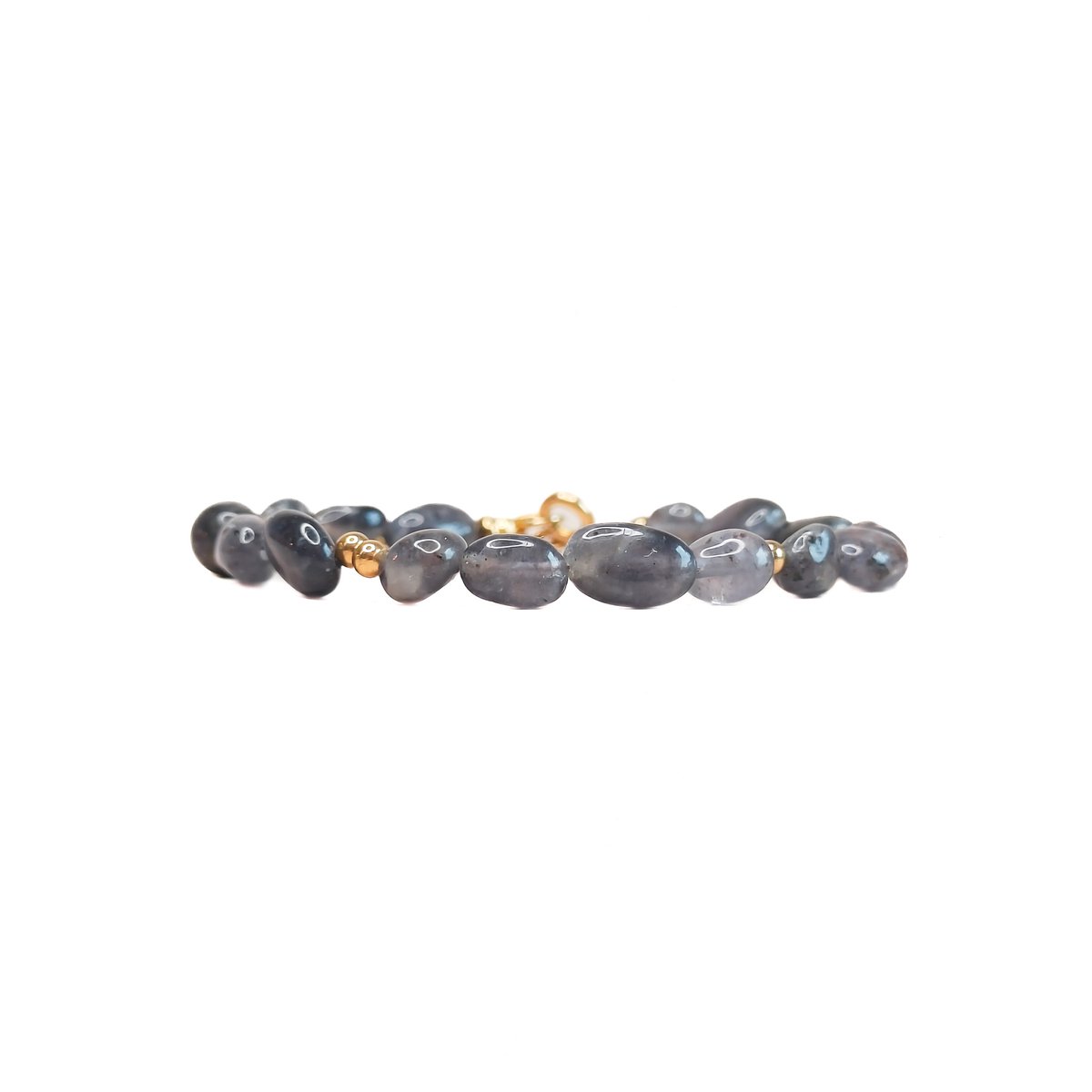 Ava&Imber Pebble Ioliet Armband Stainless Steel (RVS) Edelsteen Armband
