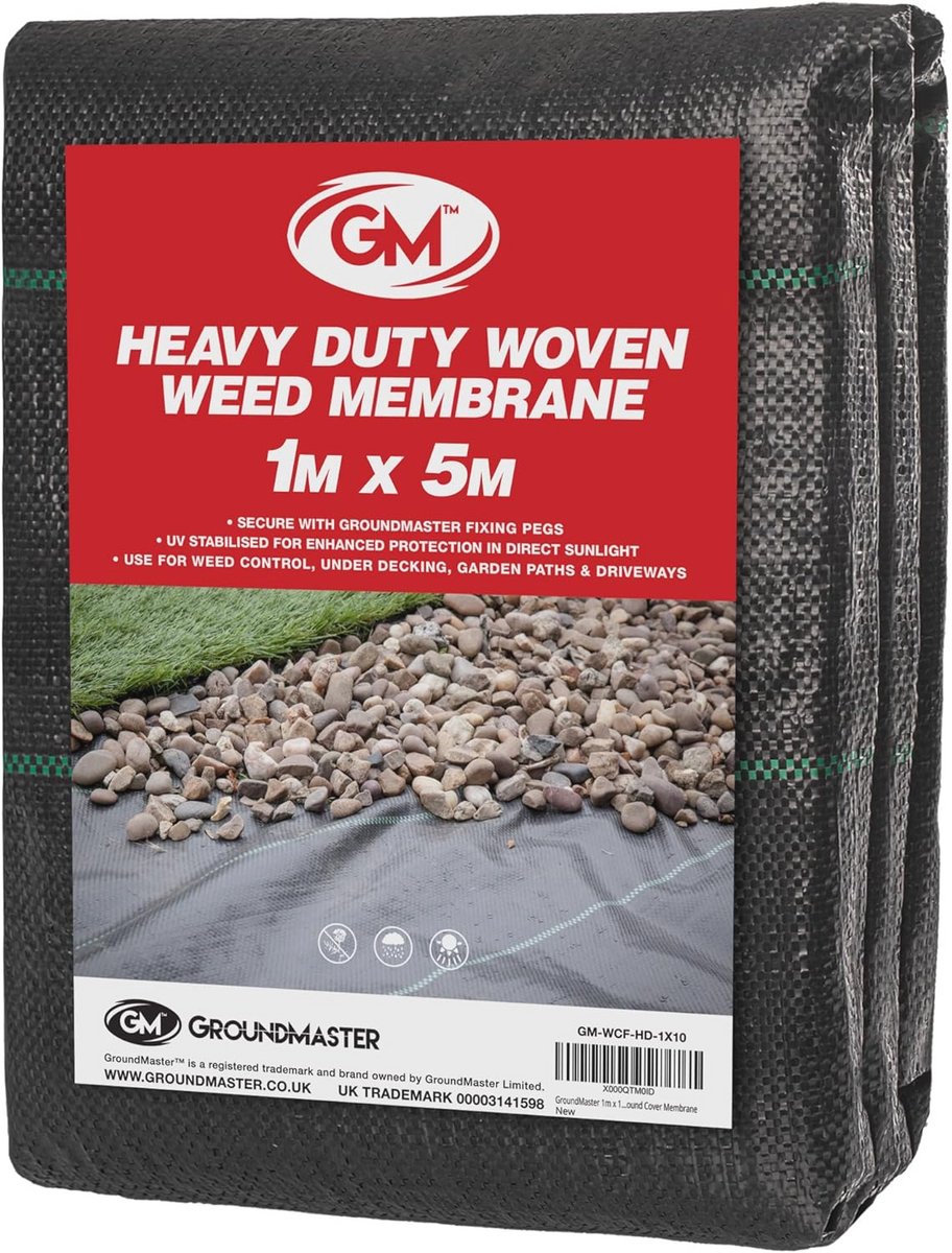 Extra Sterk Onkruiddoek 1m x 5m - Waterdoorlatend Bodemdoek voor Tuin en Oprit