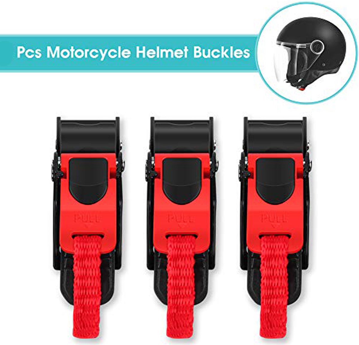 2-stuks Helmgesp -Helm snelsluiting - Motorhelm snelsluiting - Snelsluiting helmgesp - Helm snelsluiting - Motorhelm snelsluiting - Vervangingsonderdeel voor helm - Geschikt voor fietsen, motorfietsen en beschermende helmen - Rood – foto 5