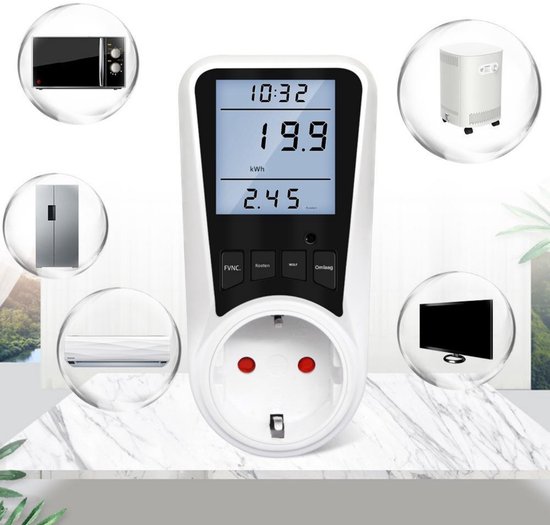 SWAWIS Mobiele digitale stroommeter 230 V IP67 stroomverbruikmeter mobiele outdoor KWH stroommeter stopcontact met led/reset stroomverbruik meter voor campers, elektrische voertuigen en huishoudens SWAWIS Mobiele digitale stroommeter 230 V IP67 stroomverbruikmeter mobiele outdoor KWH stroommeter stopcontact met led/reset stroomverbruik meter voor campers, elektrische voertuigen en huishoudens