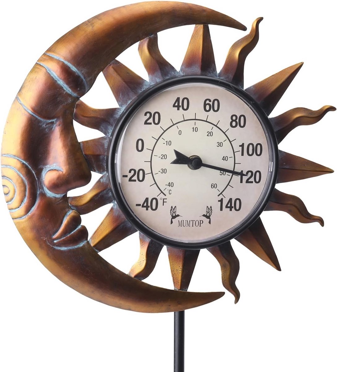 Decoratieve Buitenthermometer van Metaal - Perfect voor Tuin en Terras