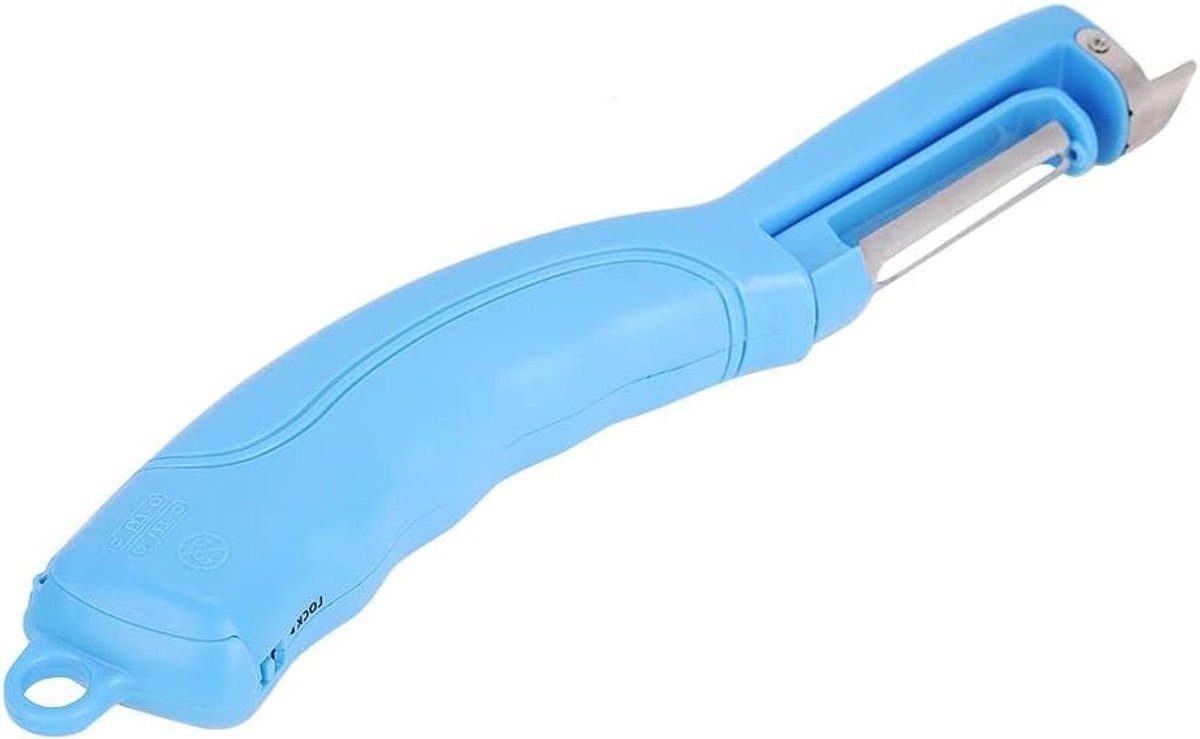 Allecta - Elektrische Dunschiller voor Fruit en Groenten - Roestvrij Staalblad - Handheld - Blauw