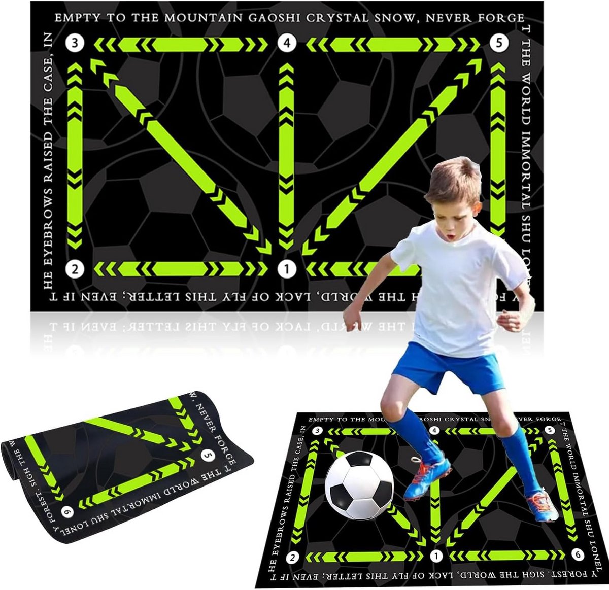 Voetbal Trainingsmat (60x90 cm) voor Balcontrole en Voetbaltraining