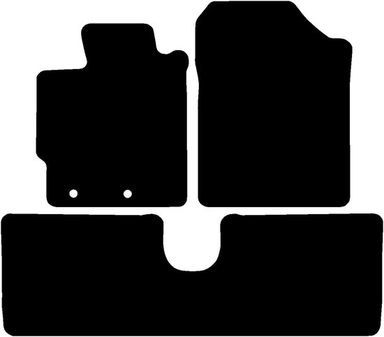 Tapis de voiture Toyota Yaris - Année de construction : 2011 - 05/2017 - Ajustement d'origine - 3 pièces - Feutre aiguilleté