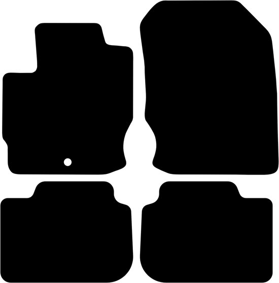 Tapis de voiture Mitsubishi Colt - Année de construction : 2008 - 2012 - Ajustement d'origine - 4 pièces - Feutre aiguilleté