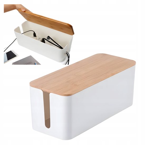 3 Stück Kabelbox, Kabelmanagement Box zum Verstecken und verbergen Sie Steckdosenleisten und Kabel, Kabel Organizer Aufbewahrungsbox mit Bambusdeckel & Gummifüßen 3 Stück Kabelbox, Kabelmanagement Box zum Verstecken und verbergen Sie Steckdosenleisten und Kabel, Kabel Organizer Aufbewahrungsbox mit Bambusdeckel & Gummifüßen