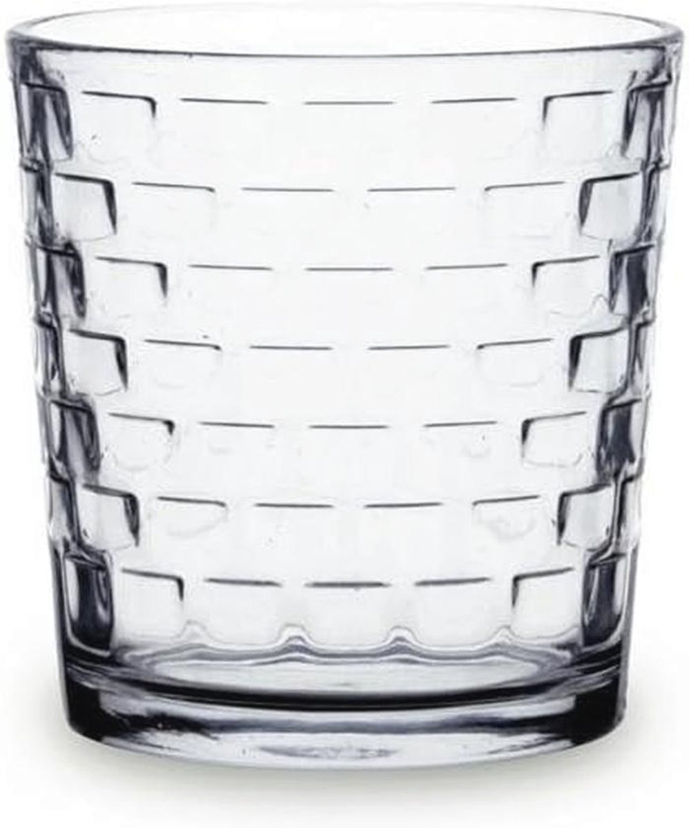 Vierkante glazenset - 6 stuks - 26 cl - Duurzaam en vaatwasmachinebestendig