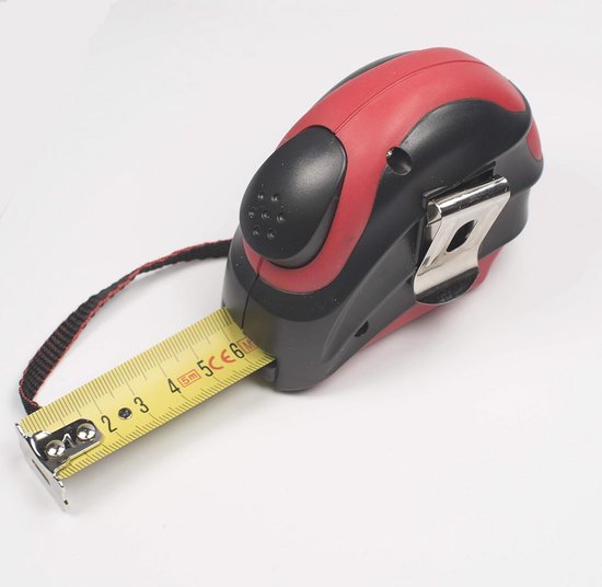 Rubber en kunststof autolock en riemclip meetlint rolmeter - 3m, 5m of ...