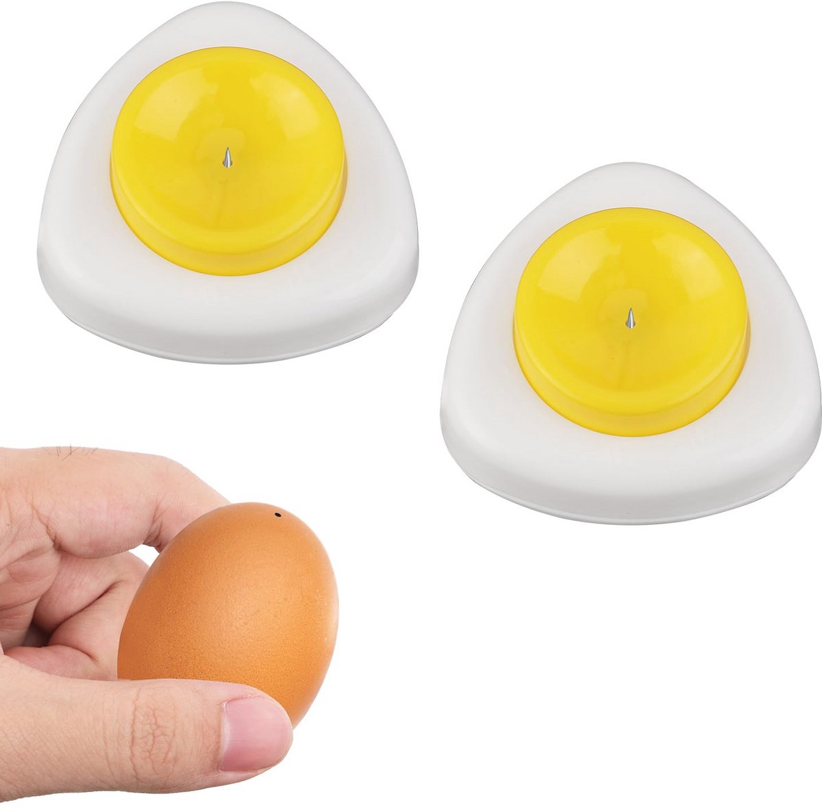 2x Magnetische Eierprikker voor Perfect Gekookte Eieren - Roestvrijstalen Veiligheidsmechanisme