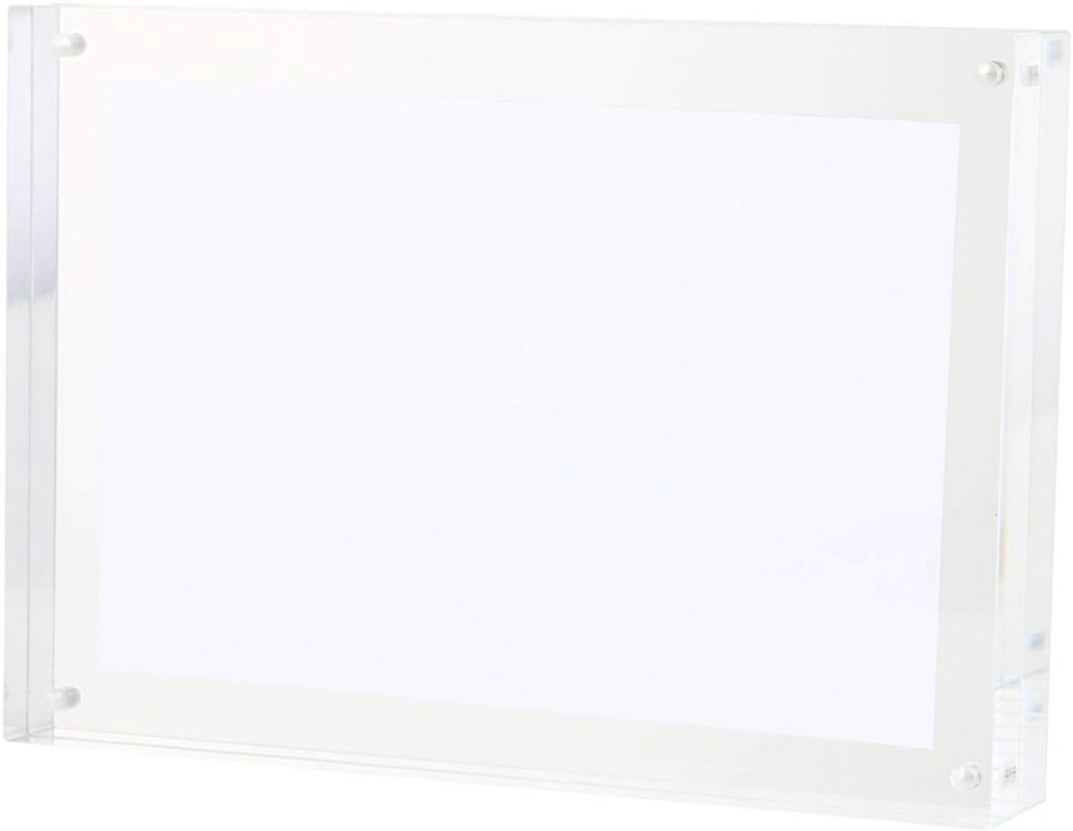 Acryl magnetische fotolijst groot voor 15,2 x 10,2 cm foto