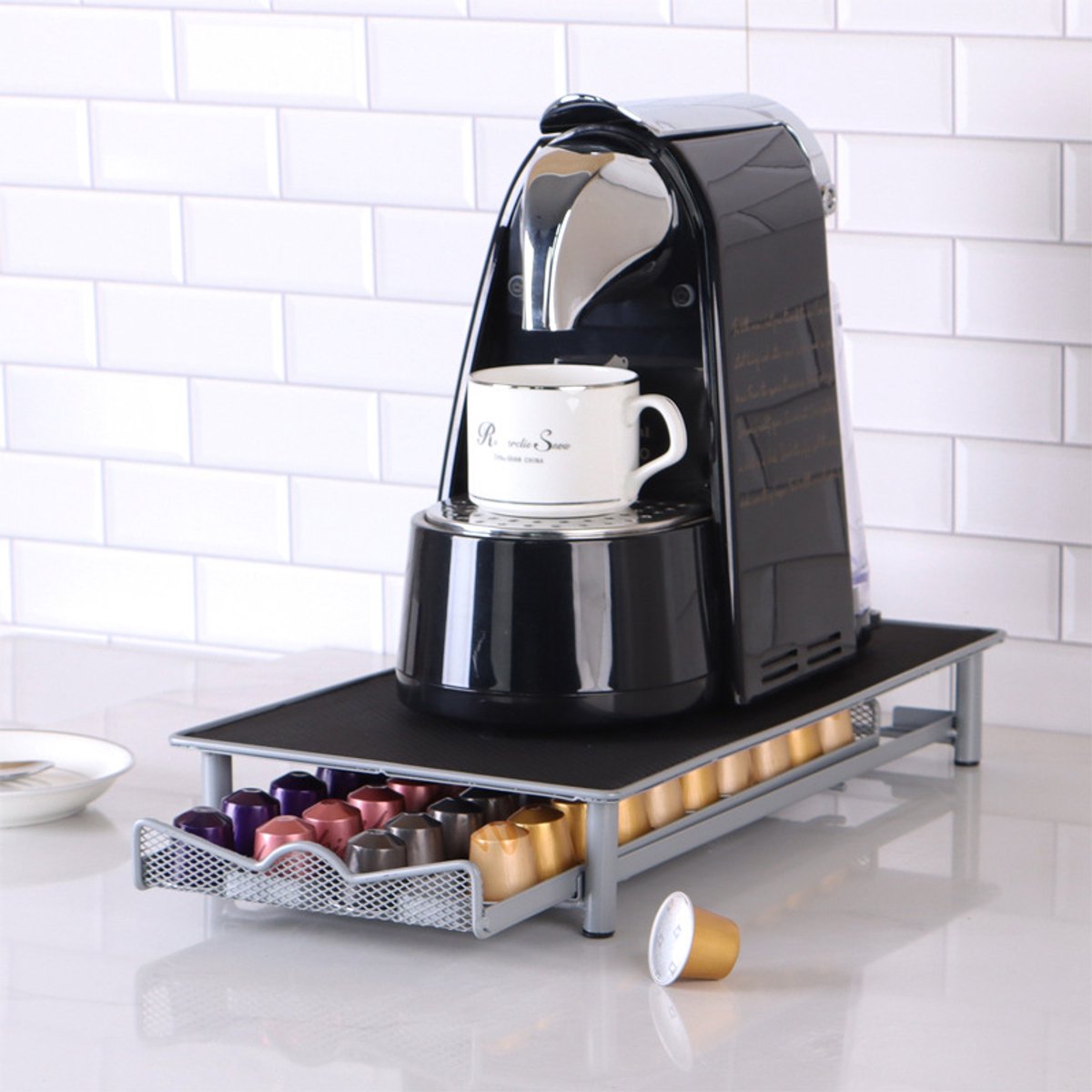 Koffiecapsulehouder met lade - Capaciteit voor 40 capsules - geschikt voor Nespresso