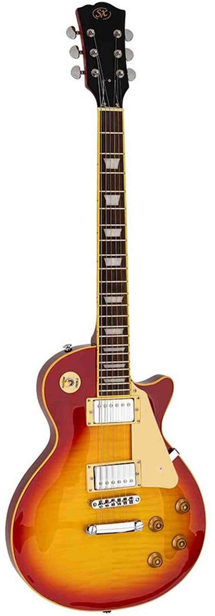 Elektrische gitaar - SX EH3D-CS - LP Custom-stijl - Set Neck - 2x Humbucker - Quilted Maple Top - Cherry Sunburst