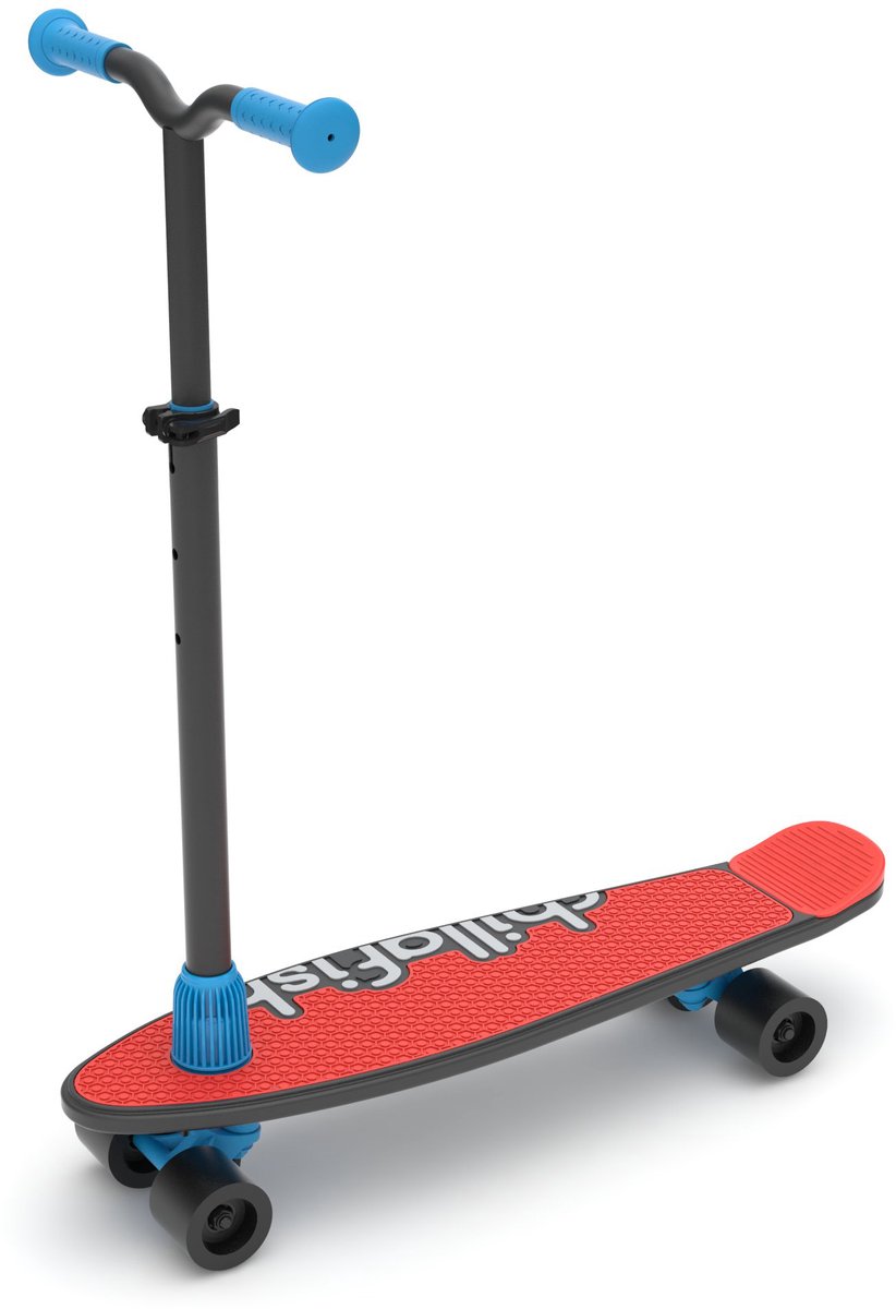 Chillafish Skateboard en Step 2-in-1 Kinderstep omvormbaar naar Skateboard – Jongens en meisjes 3 jaar en ouder Verstelbaar stuur Model Skatieskootie 2 Blauw