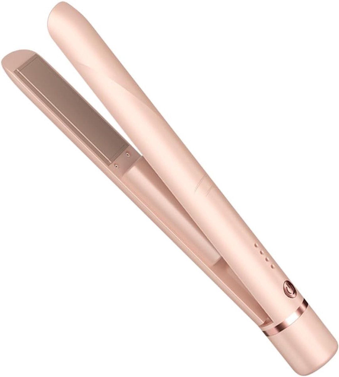 Mini-stijltang, draadloos, stijltang, stijltang met 3 temperaturen, 2-in-1 stijltang, krullen en stijlen, oplaadbare stijltang, draagbare keramische stijltang, reisstijltang (roze)