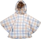 AeroMoov Regenponcho - 9-36 Maanden - van Baby tot Peuter - voor Autostoel & Kinderwagen - Waterdicht & Lichtgewicht - Checker Grey Cream
