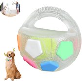 Duurzame en stevige hondenbal - kauwspeelgoed voor honden - flesvormige hondenbal - sterke rubberen voetbal - geschikt voor middelgrote en grote honden - kan gebruikt worden om op te kauwen en mee te apporteren.