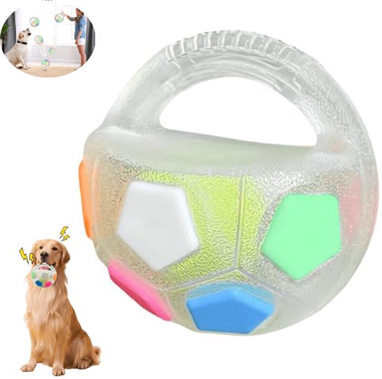 Ballon de chien durable et robuste - jouet à mâcher pour chiens - ballon de chien en forme de bouteille - ballon de football en caoutchouc solide - convient aux chiens de taille moyenne et grande - peut être utilisé pour mâcher et rapporter.