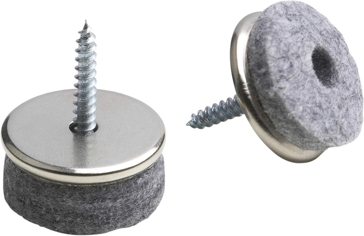 Vilten meubelglijders Ø 28 mm - 16 stuks - Effectieve bescherming voor meubels en vloeren - Stille en duurzame glijders voor gevoelige vloeren