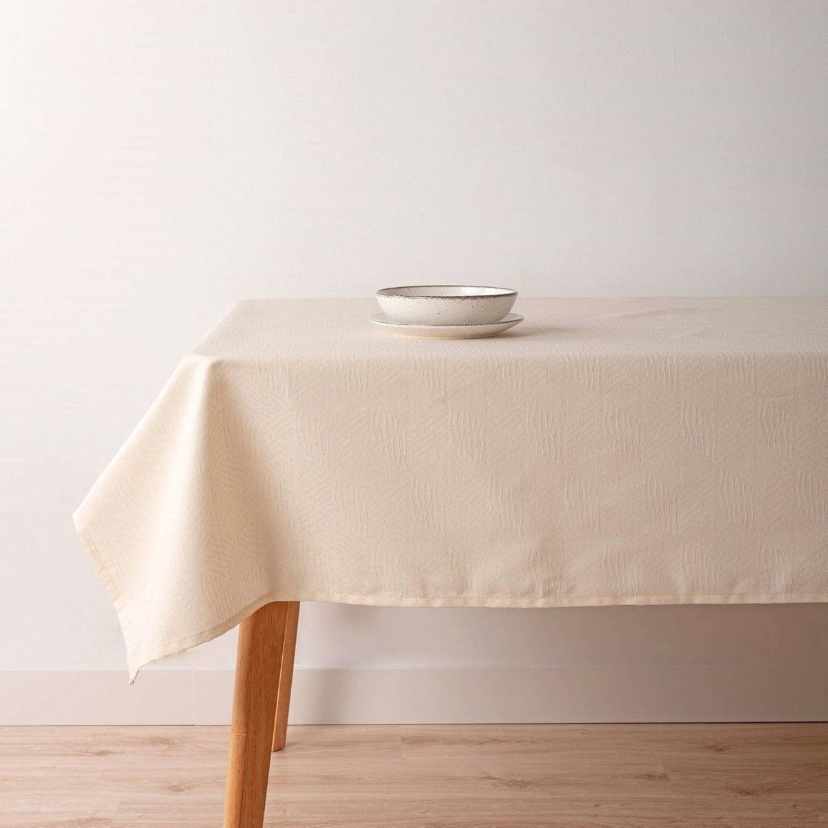 Vlekbestendig Tafelkleed 100 x 80 cm - Jacquard, Vuilafstotend, Extra Zacht, Beige