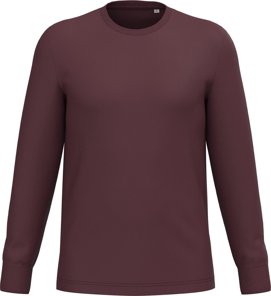 Native Spirit Ecologisch uniseks T-shirt met lange mouwen NS333 - Dark Cherry - 3XL