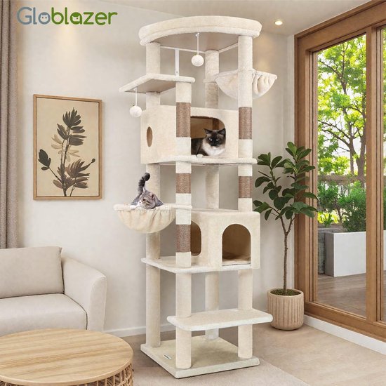 Krabpaal voor Grote Katten - Krabton - Kattenhuis - Beige