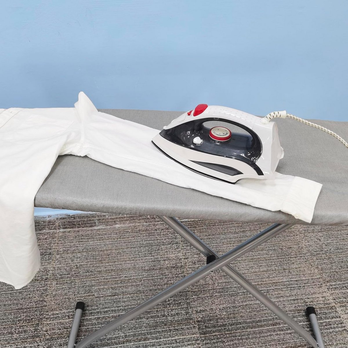Strijkplankhoes en pad extra breed, 18 x 49 cm met dikke vulling en elastische rand