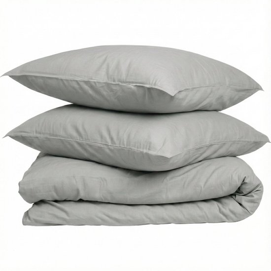 Housse de couette Tuur® 240x220 100% coton Bio - Gris Timeless - Certifiée GOTS - Avec empiècement goulot de bouteille