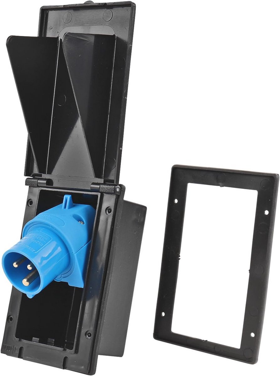 Spatwaterdicht CEE Buitenstopcontact - 200-250V, 16A, 3-polig voor Caravan en Camper