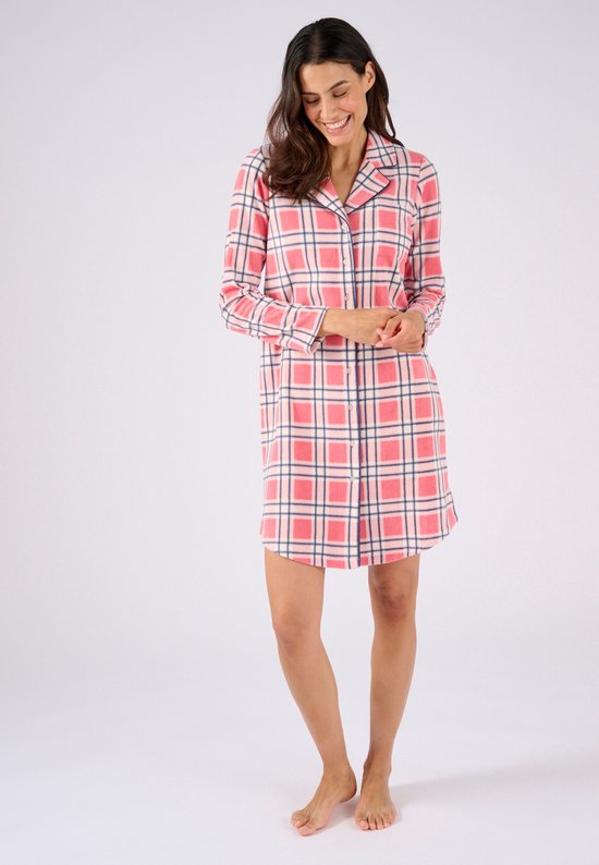 Damart Camicia Da Notte Thermolactyl Morbida E Calda – Manica Lunga, Blu Notte, Taglia 38-40 (S) FR - 2