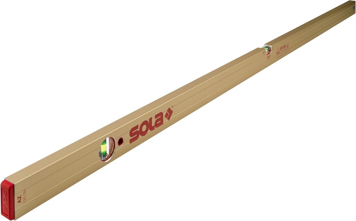 Aluminium spirit level 120 cm goudkleurig