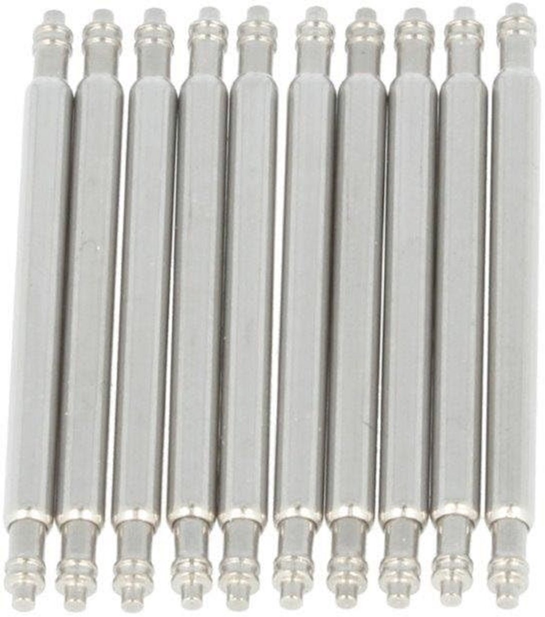 Veerpen-horlogestaafjes 10 x 1,78 mm roestvrij staal