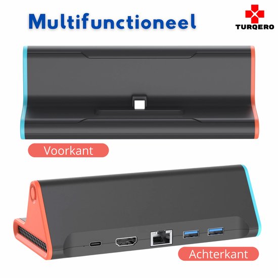 Turqero Nintendo Switch 2 TV Docking Station Set - 4K UHD