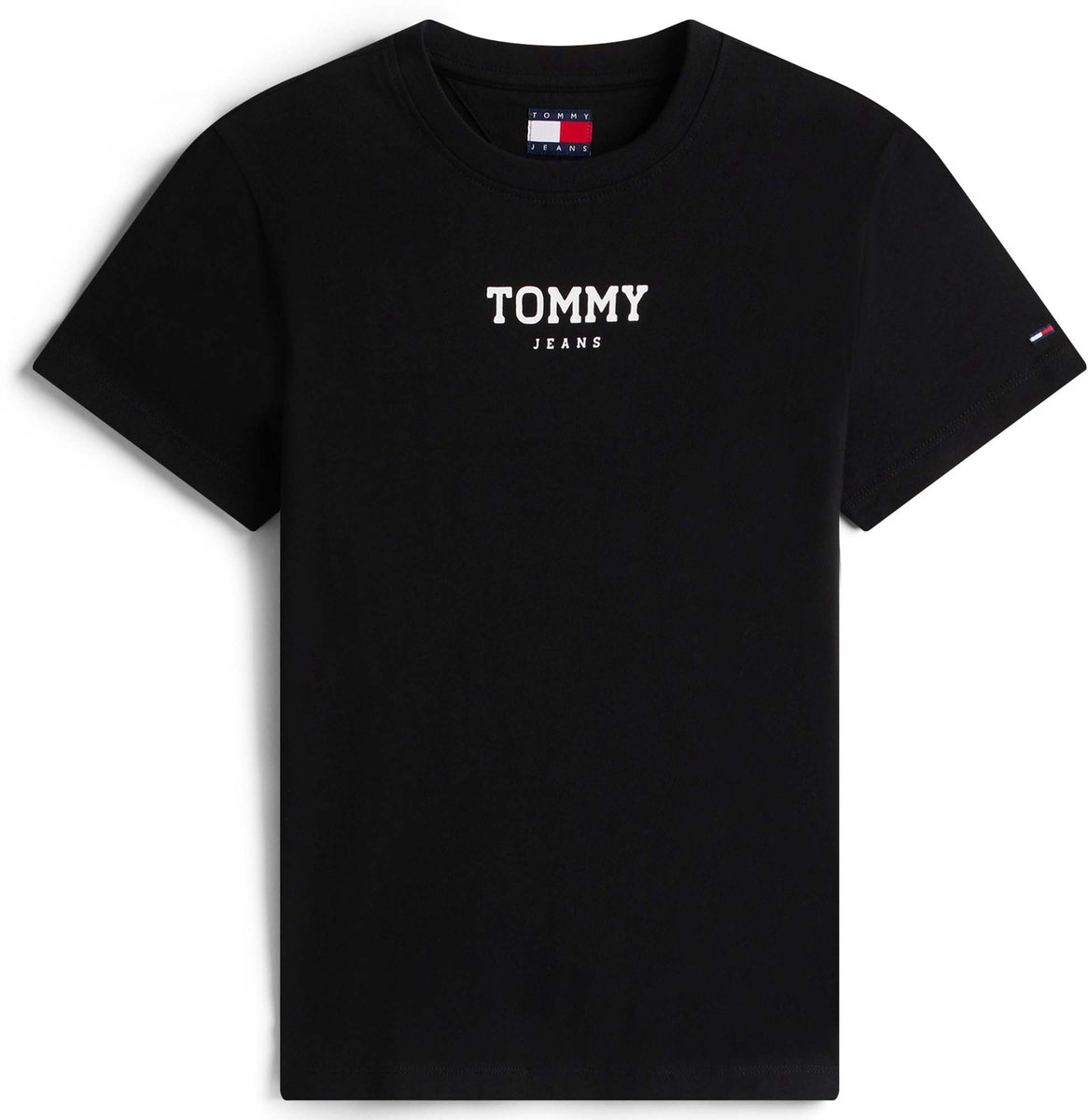 Tommy Jeans Tjw Reg Essential Lo T-Shirt Fashion Wear Vrouwen Zwart