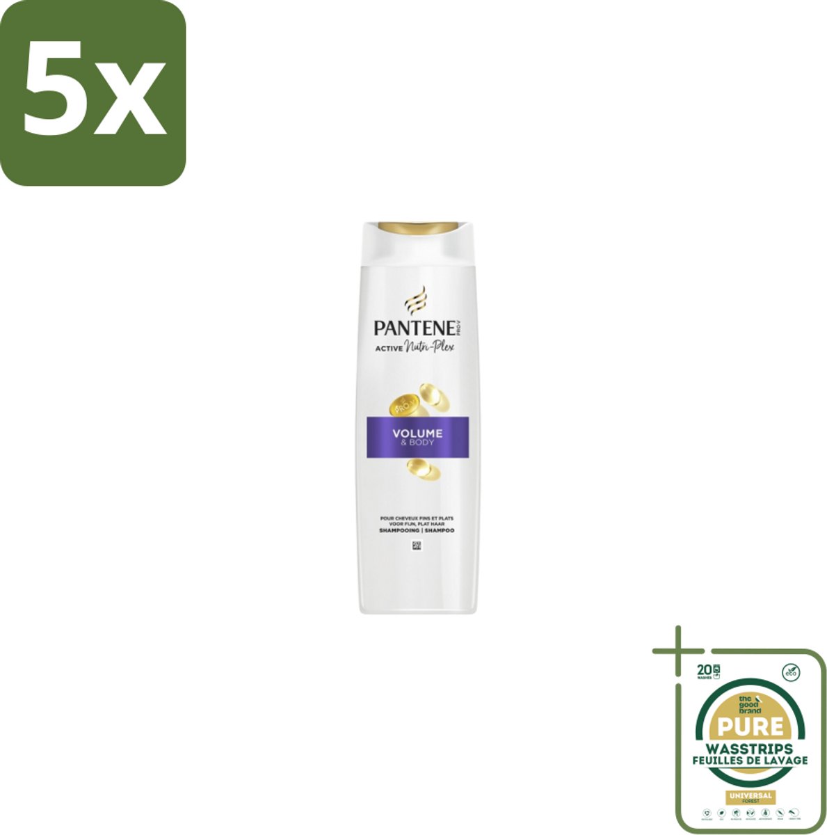 5 x Pantene – Shampoo – Volume – 250 ml - Grootverpakking - Koffiezetapparaat